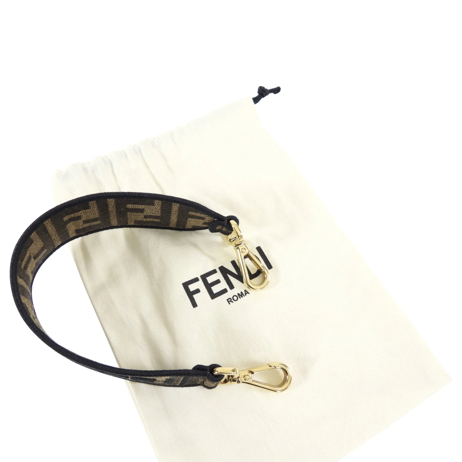Fendi Fabric Canvas Monogram Zucca Mini Strap You Bag Strap