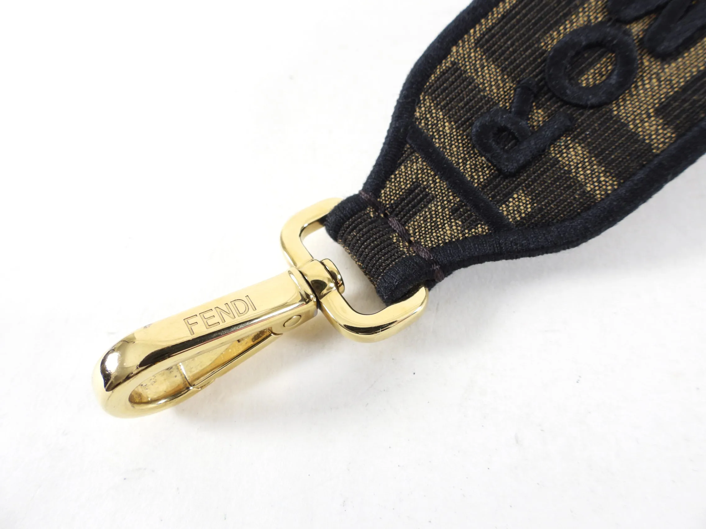 Fendi Fabric Canvas Monogram Zucca Mini Strap You Bag Strap