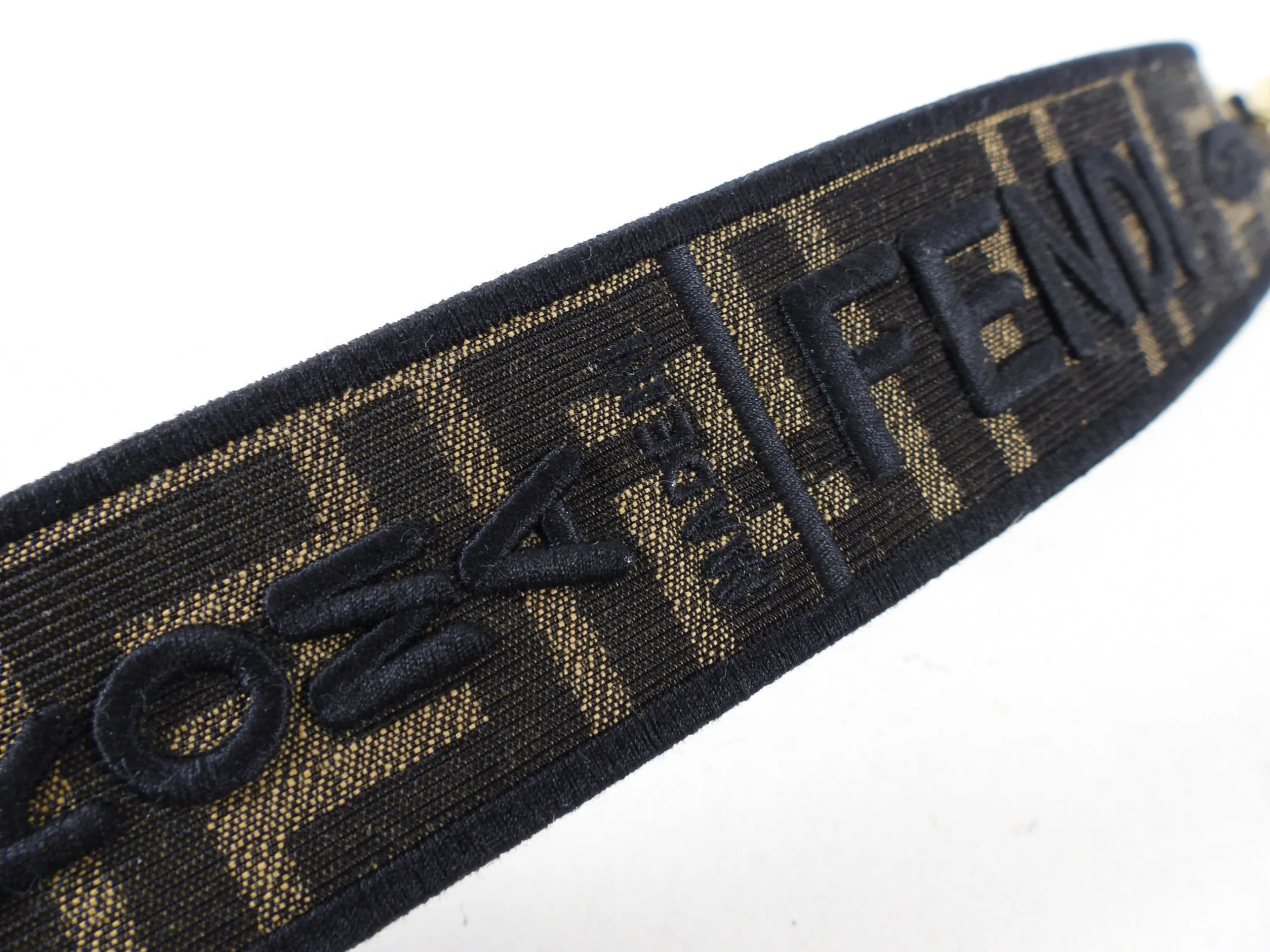 Fendi Fabric Canvas Monogram Zucca Mini Strap You Bag Strap