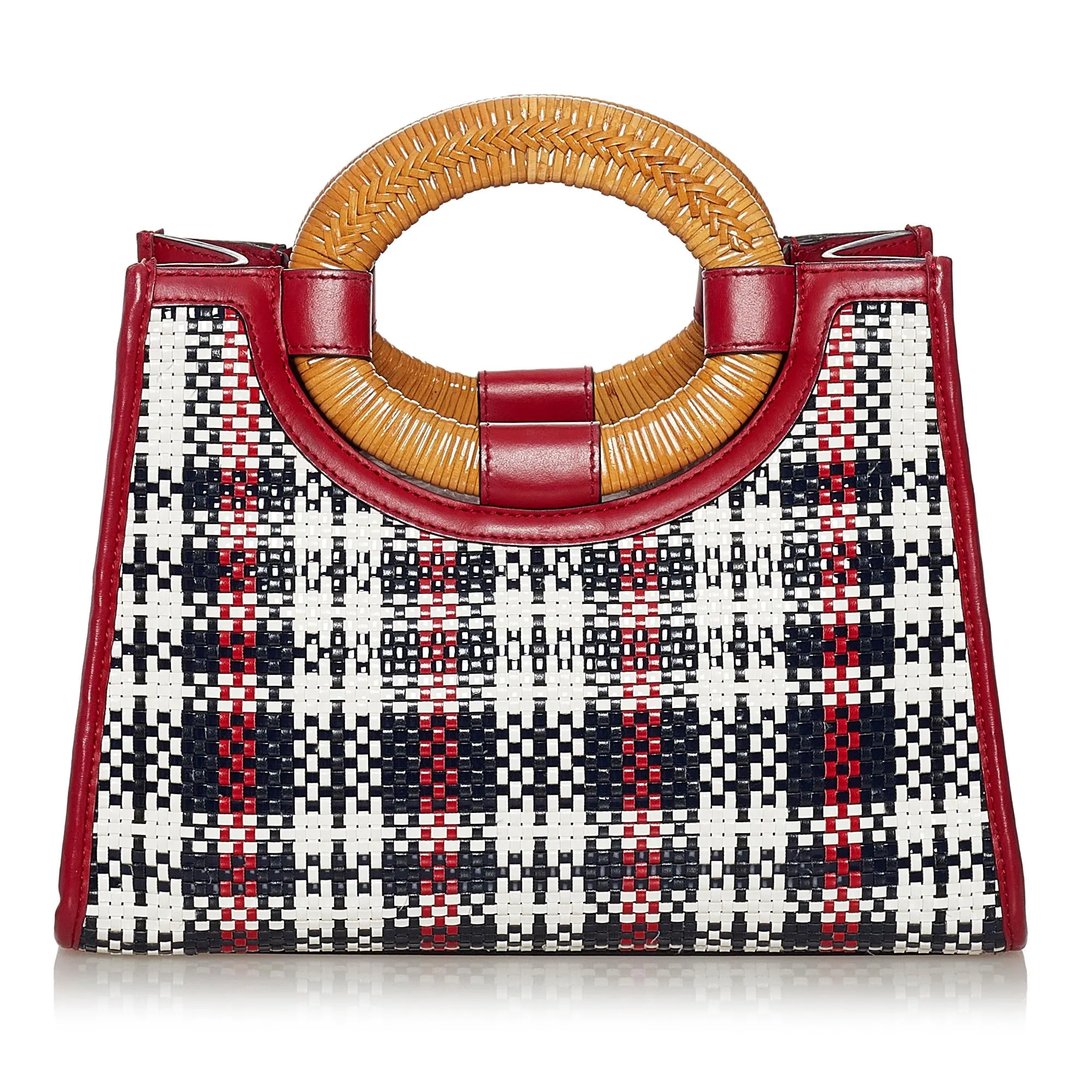Fendi Runaway Tartan Plaid Satchel (SHG-37576)