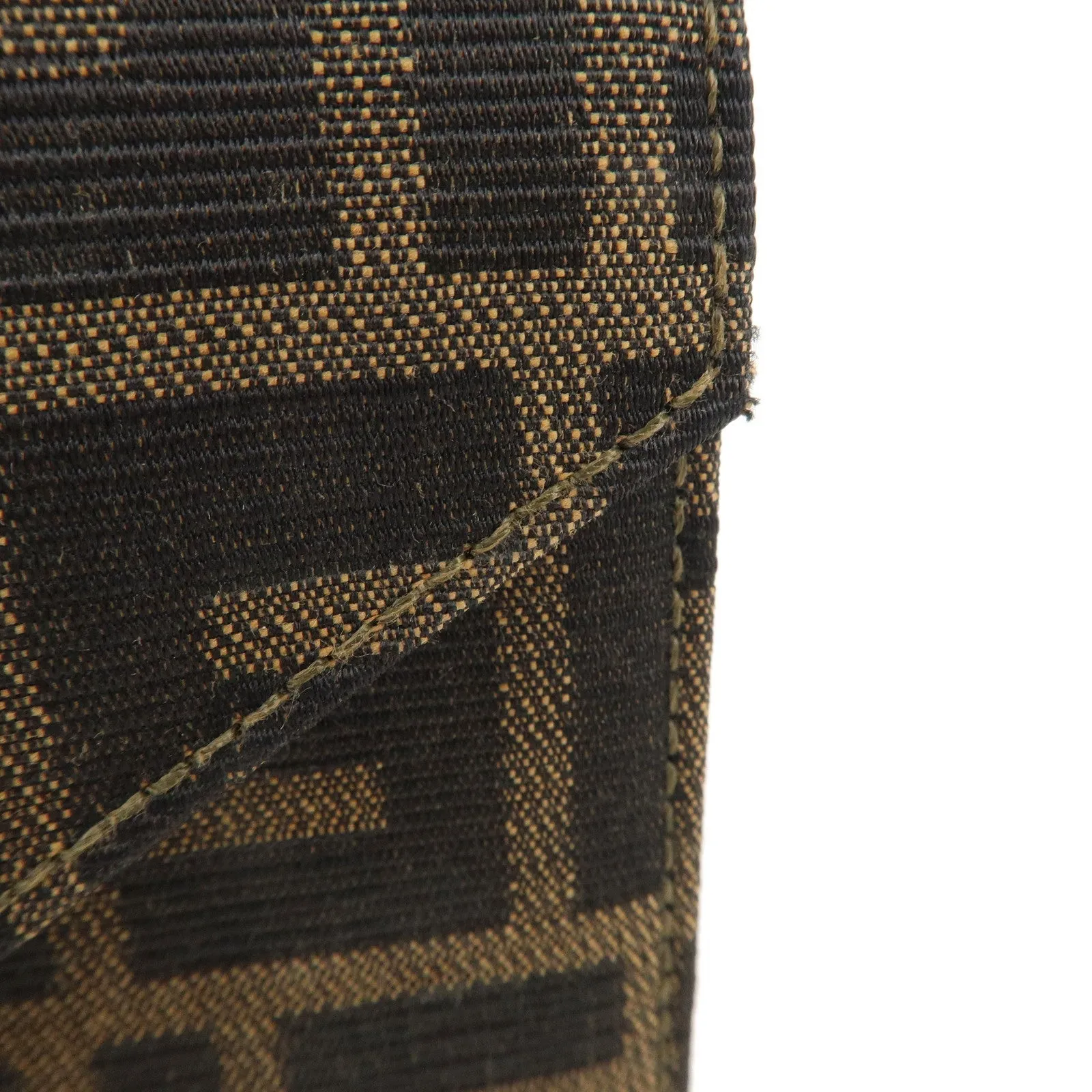 FENDI Zucca Canvas Leather Crossbody Mini Shoulder Bag