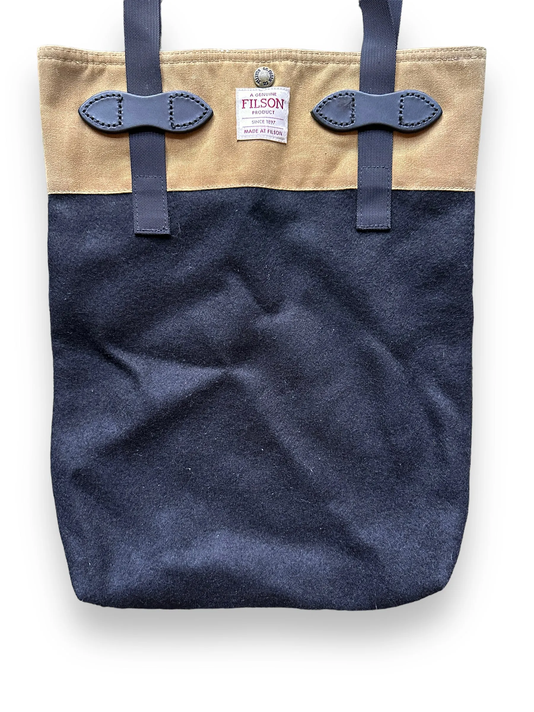 Filson Wool Tin Cloth Tote Bag SZ S |  Barn Owl Vintage Goods | Vintage Filson Workwear Seattle