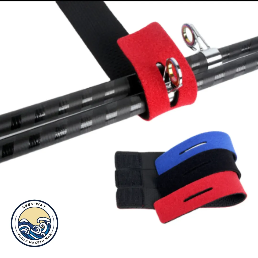 Fishing Rod Holders Belts, 3 Pcs, 3 x 20cm Adjustable Fishing Rod Tie Strap for Fly Rods Telescopic Fishing Tackle Accessories Fixing Strap Ropes