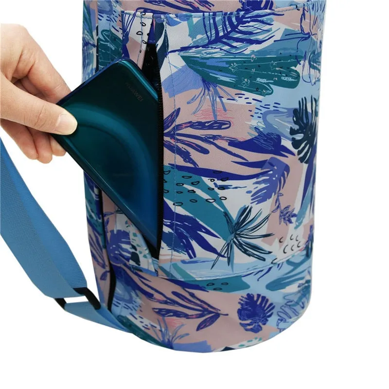 Fitness Mat Bag for Yoga, Pilates Mat. Waterproof, Zipper Pocket. WickedYo.