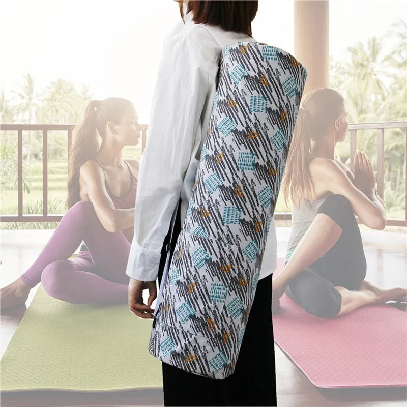 Fitness Mat Bag for Yoga, Pilates Mat. Waterproof, Zipper Pocket. WickedYo.