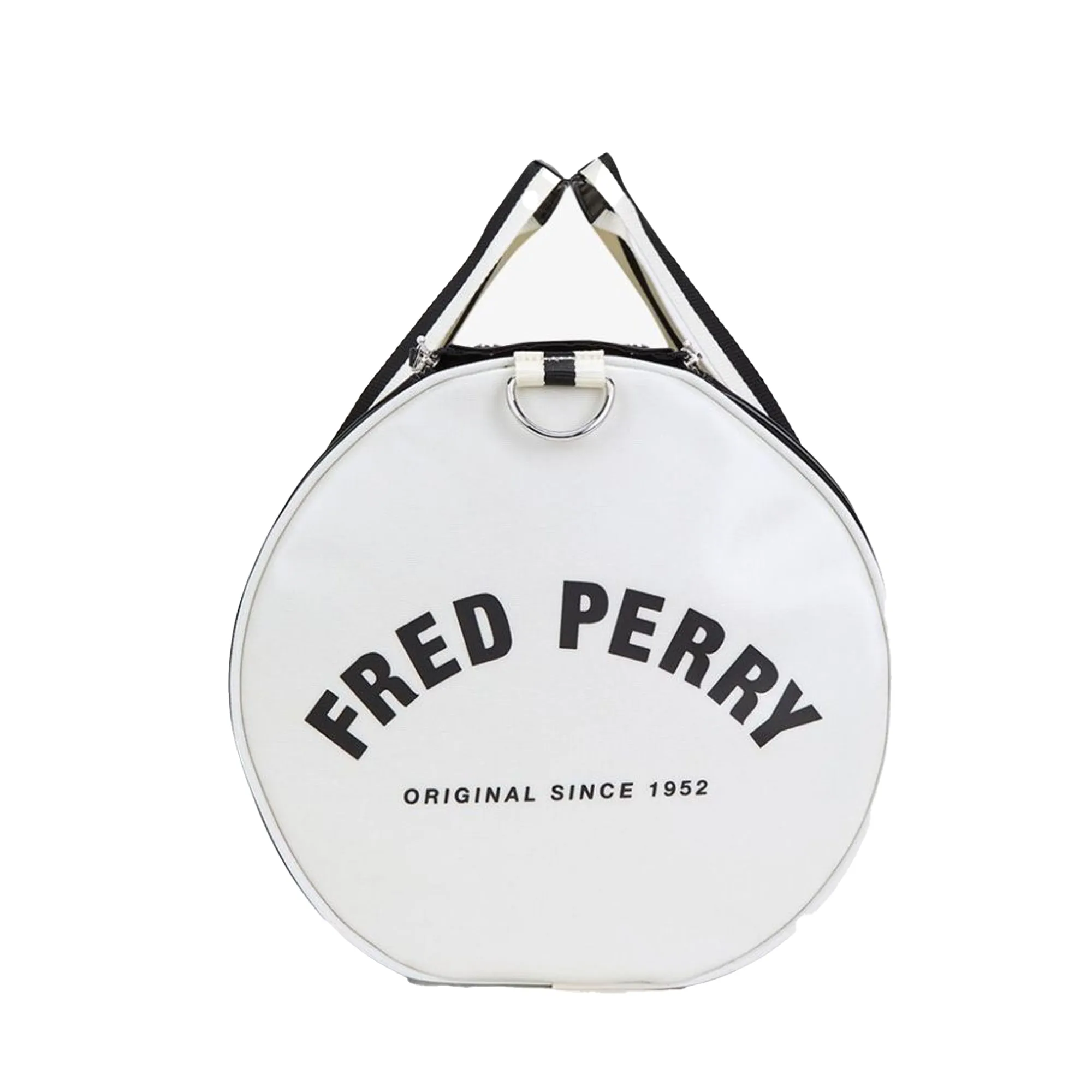 Fred Perry Classic Large Barrel Bag Black/Ecru