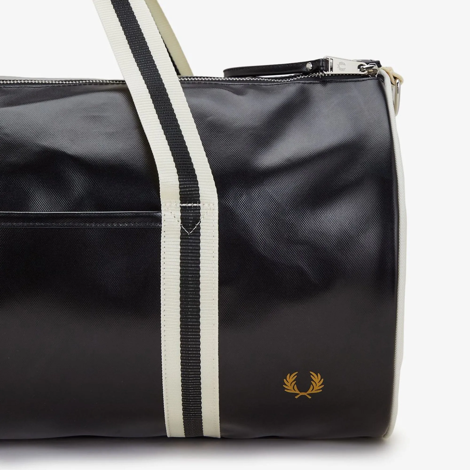 Fred Perry Classic Large Barrel Bag Black/Ecru