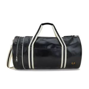 Fred Perry Classic Large Barrel Bag Black/Ecru
