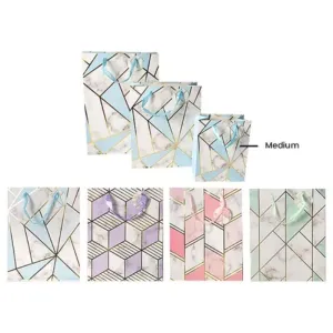 Geometeric Medium Gift Bag - 18cm x 23cm x 10cm