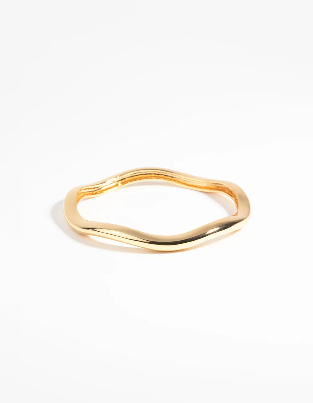 Gold Plated Organic Bangle Bracelet