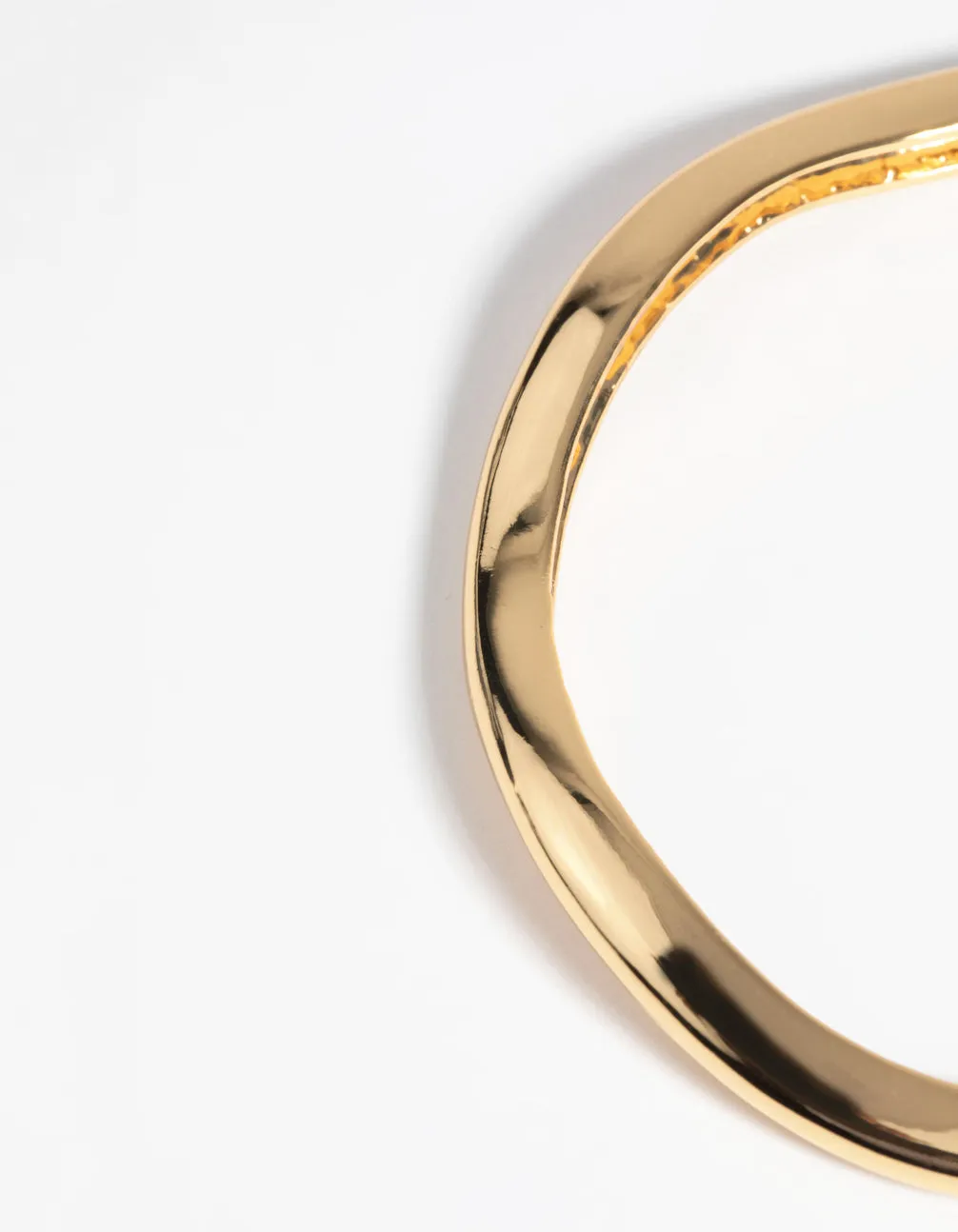Gold Plated Organic Bangle Bracelet
