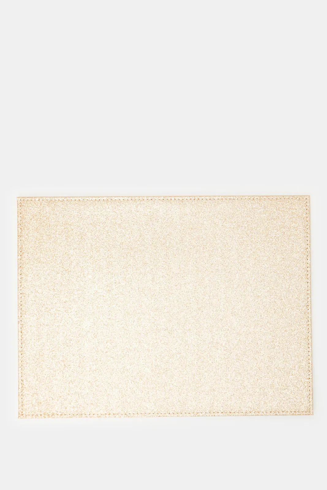 Gold Rectangle Glitter Placemat Set (8 Piece)