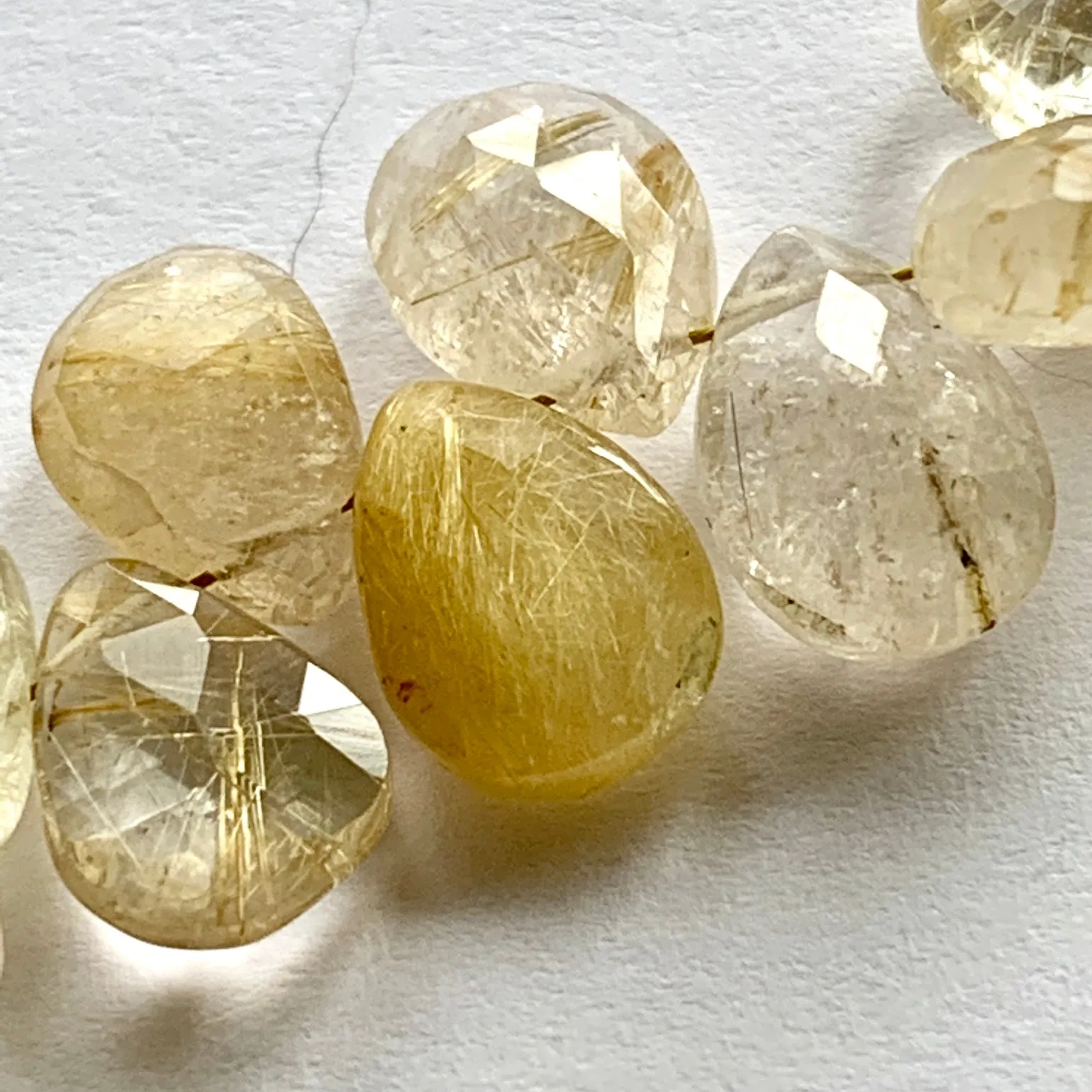 Golden Rutillated Quartz Briolettes