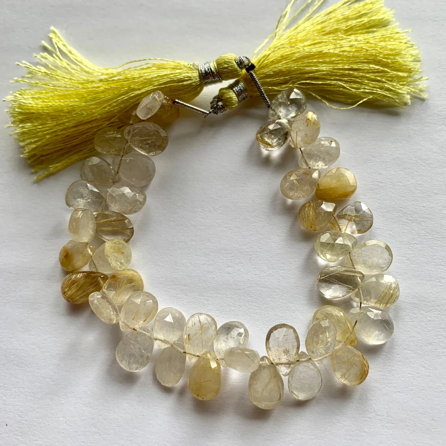 Golden Rutillated Quartz Briolettes