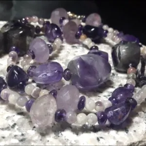 Gorgeous Amethyst Silver Necklace