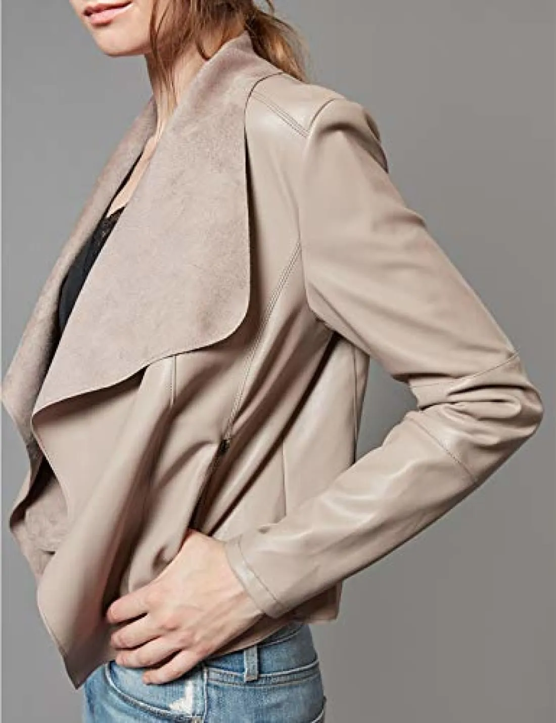 Gorgeous (and Realistic) Faux Leather Jacket