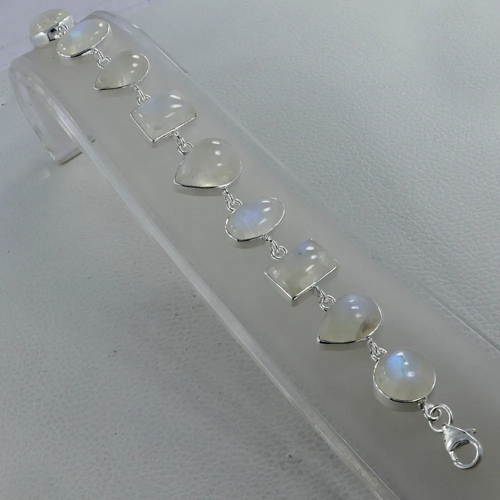 Gorgeous Blue Rainbow Moonstone Bracelet