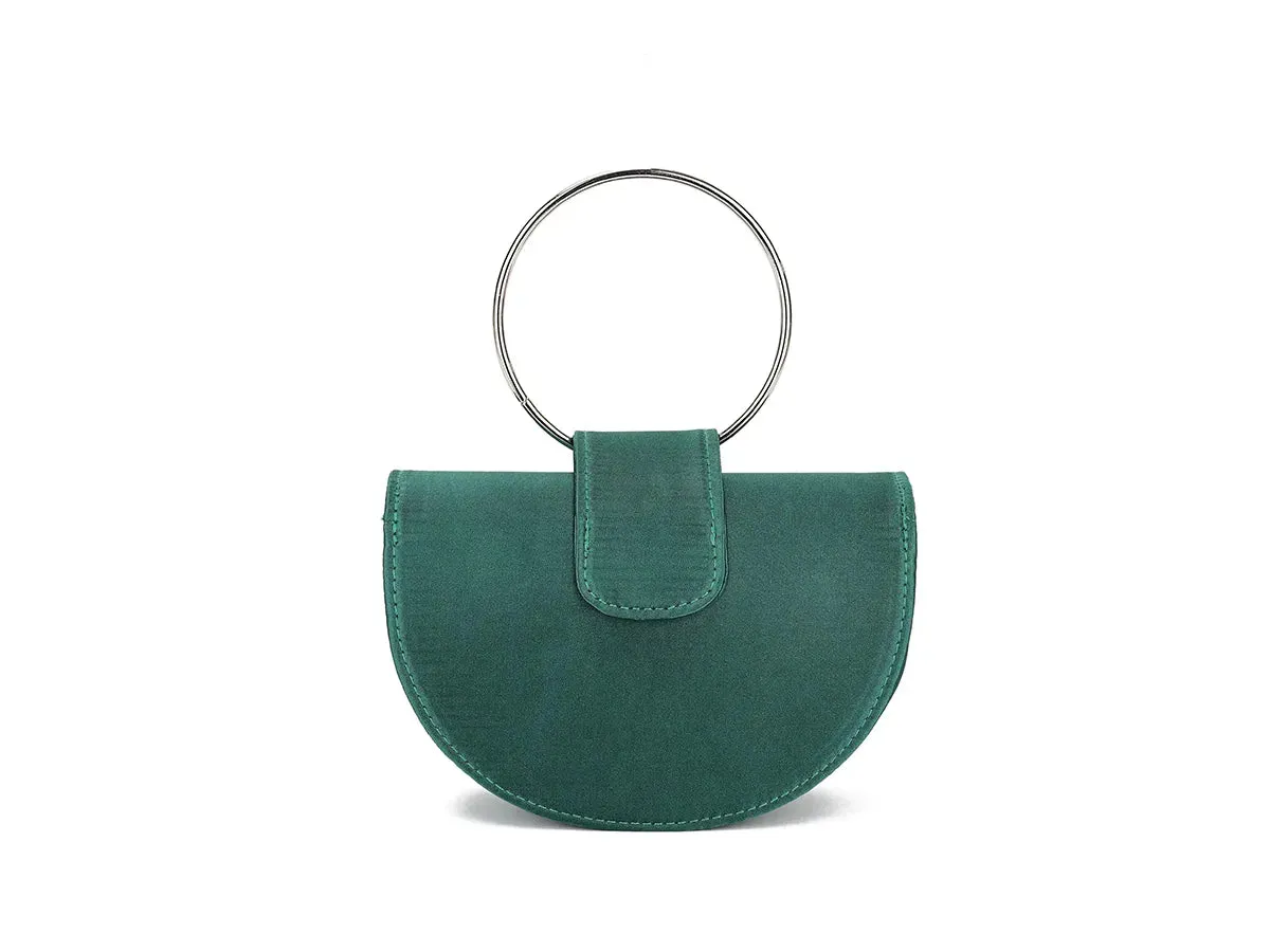 Gorgeous Green Satin Clutch