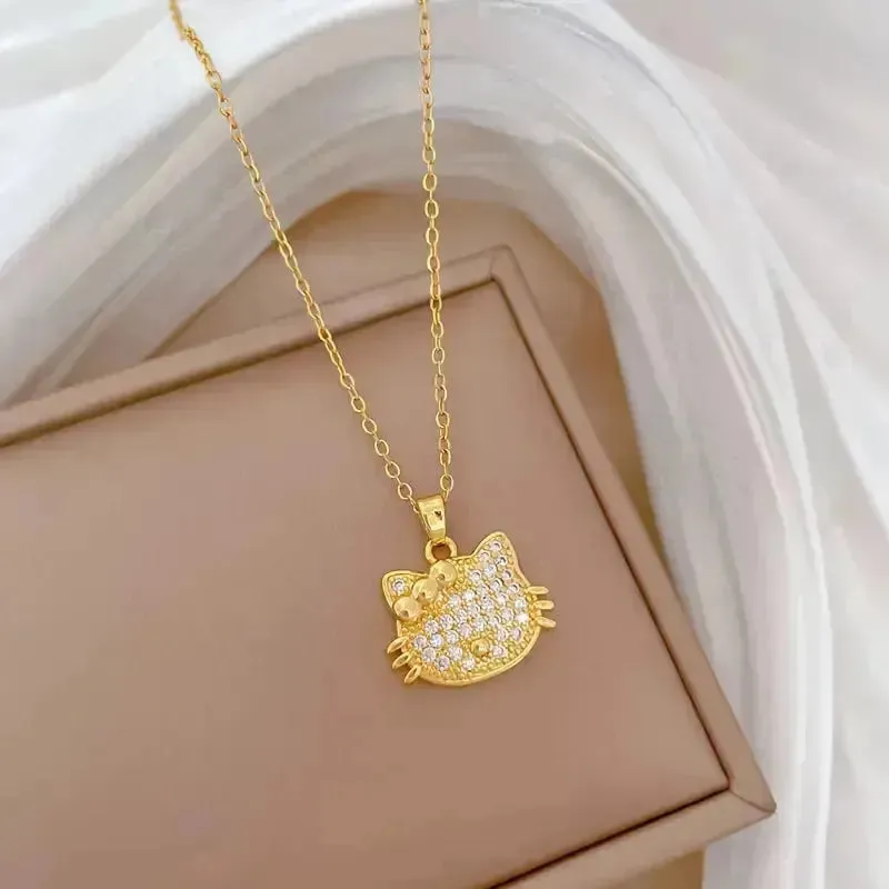 Gorgeous Hollow Hello Kitty Necklace