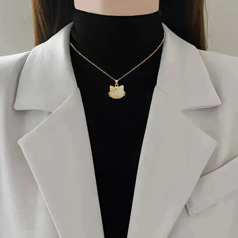 Gorgeous Hollow Hello Kitty Necklace