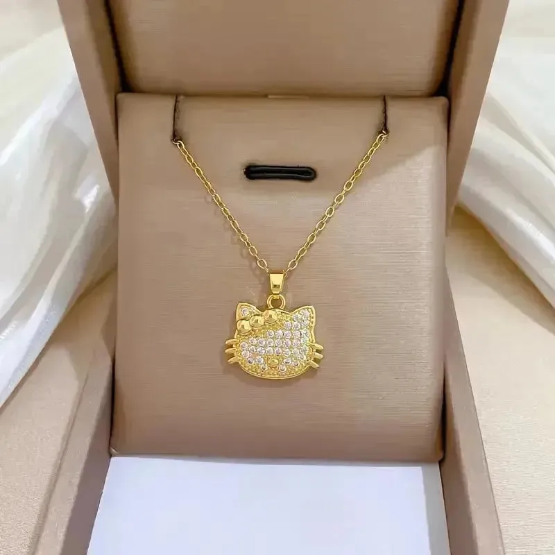 Gorgeous Hollow Hello Kitty Necklace