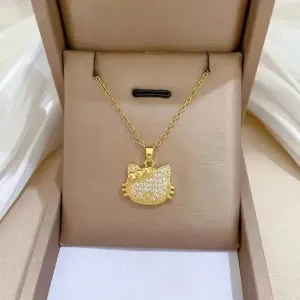 Gorgeous Hollow Hello Kitty Necklace