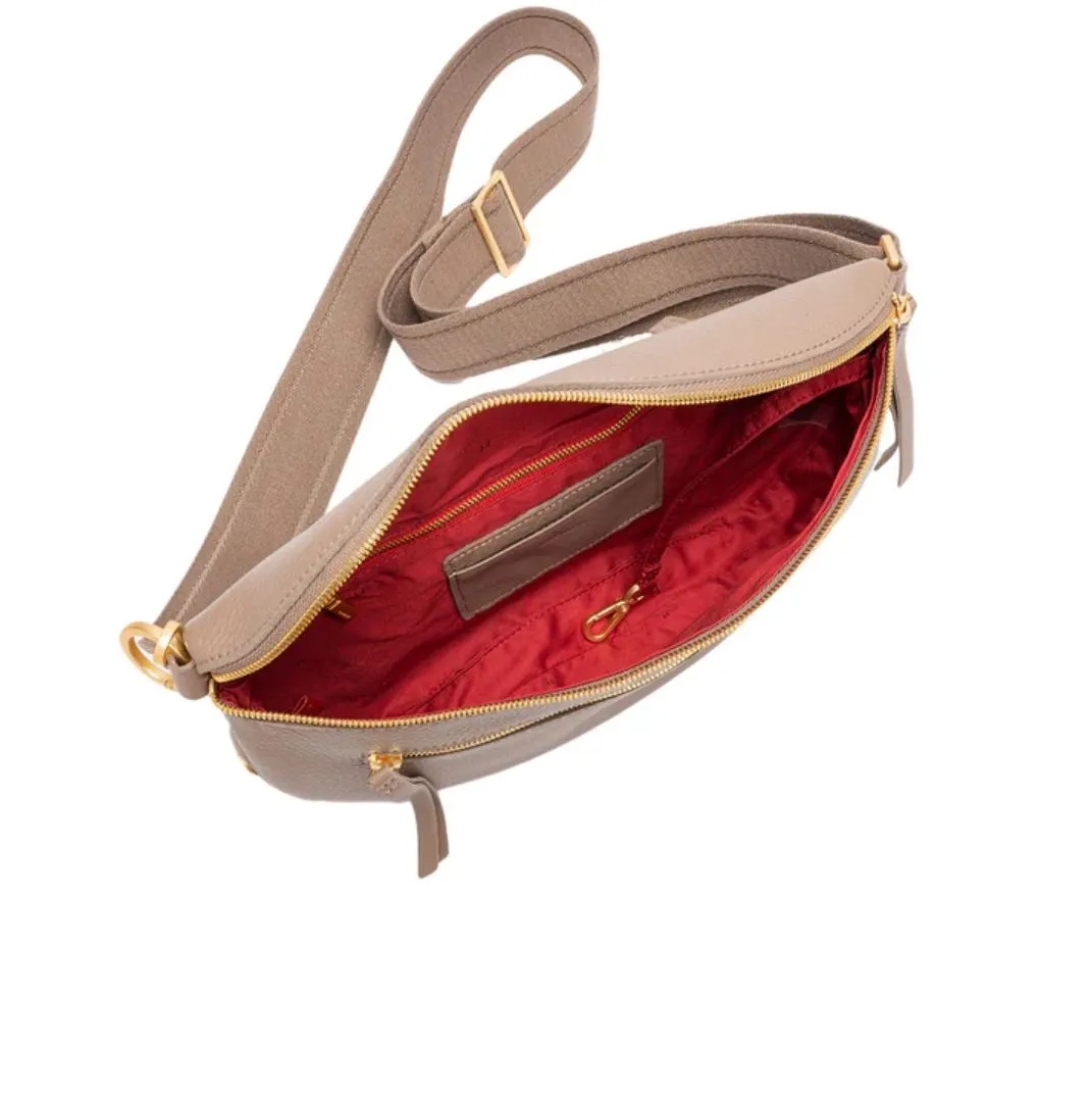 Hammitt Charles Crossbody in Sculpted Taupe/Brushed Gold