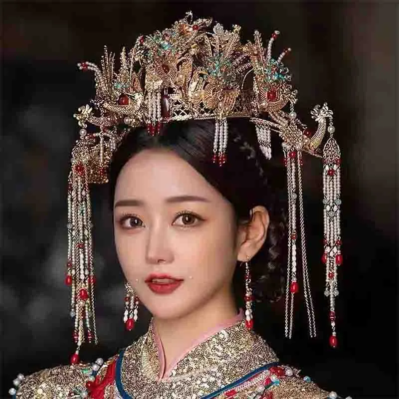 Handmade Luxurious Phoenix Coronet Crown Hair Accessory