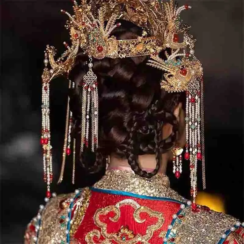 Handmade Luxurious Phoenix Coronet Crown Hair Accessory