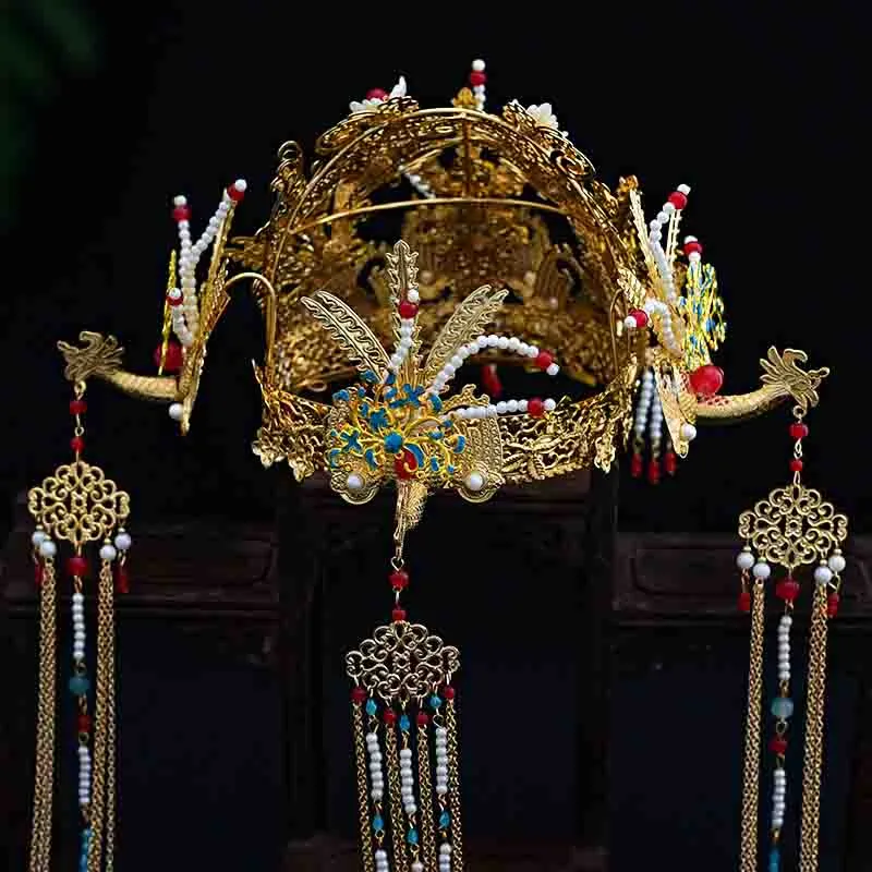 Handmade Luxurious Phoenix Coronet Crown Hair Accessory