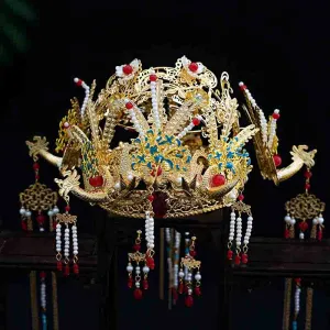 Handmade Luxurious Phoenix Coronet Crown Hair Accessory