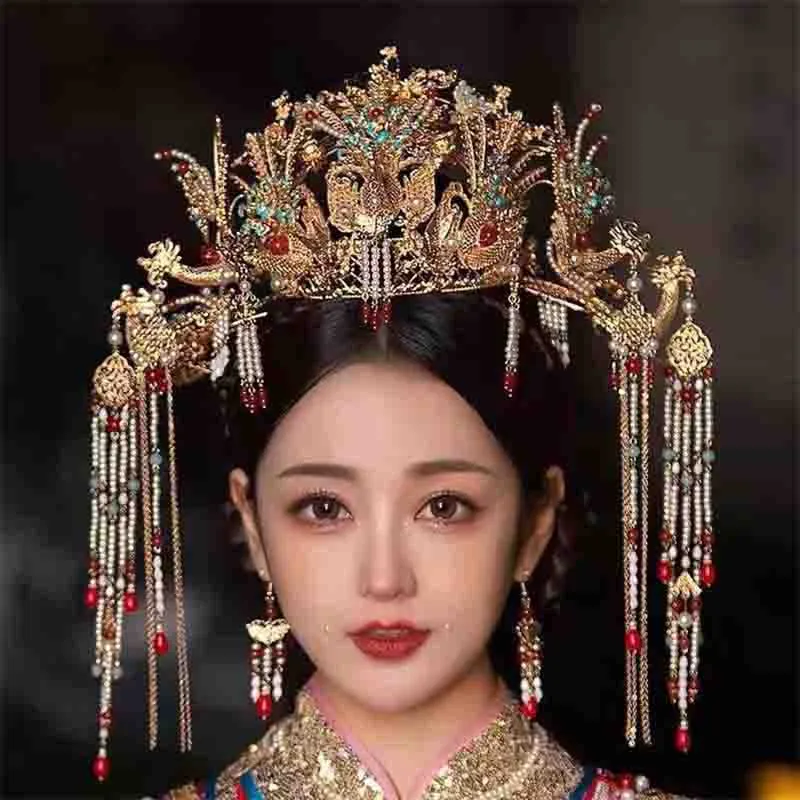Handmade Luxurious Phoenix Coronet Crown Hair Accessory