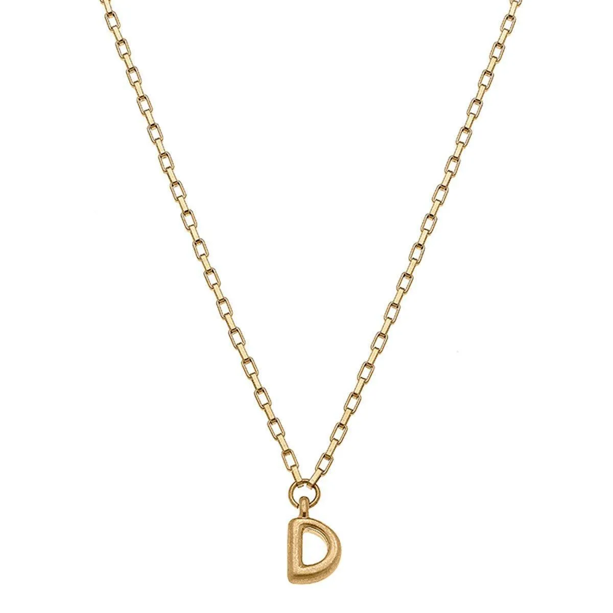 Holly Bubble Letter Initial Necklace