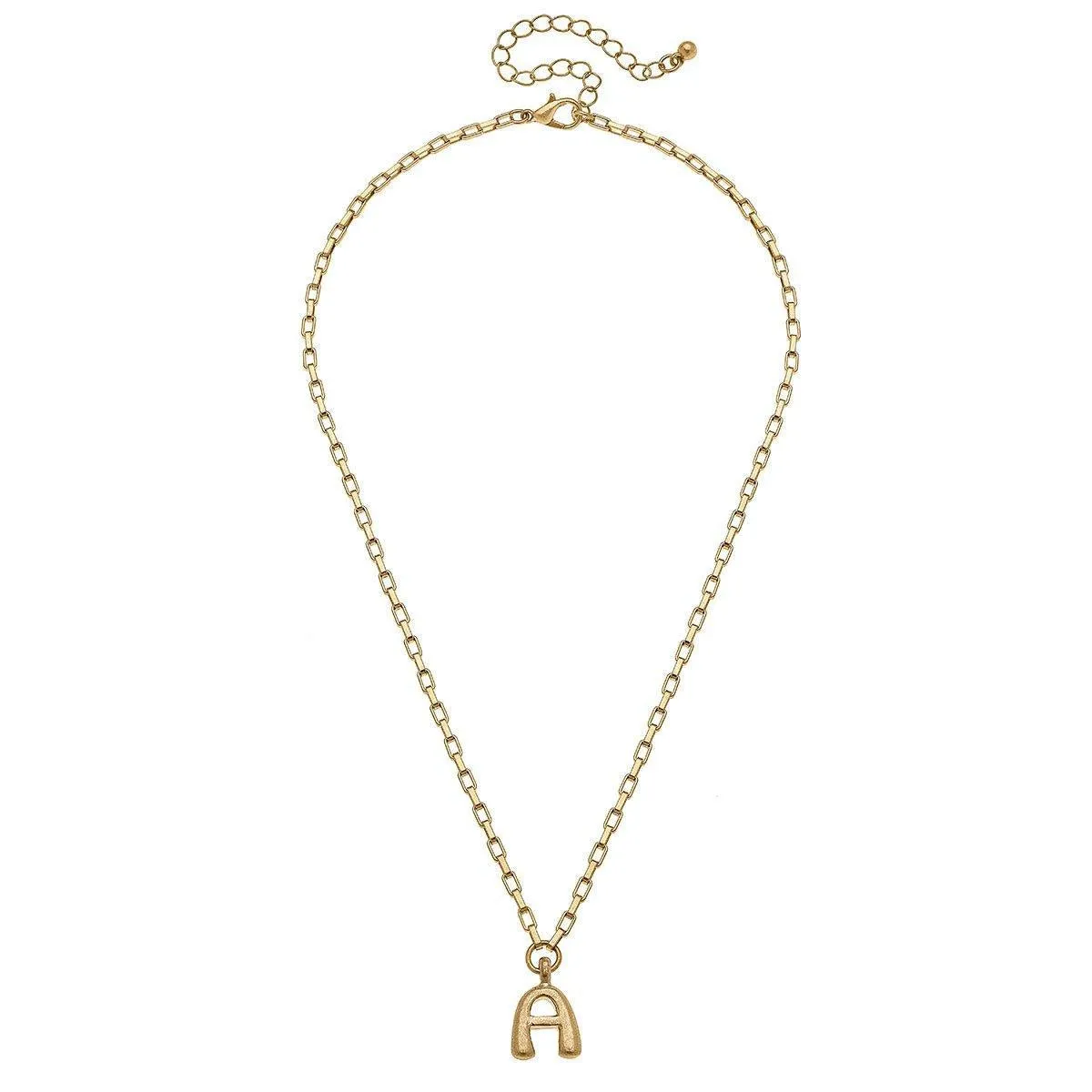 Holly Bubble Letter Initial Necklace