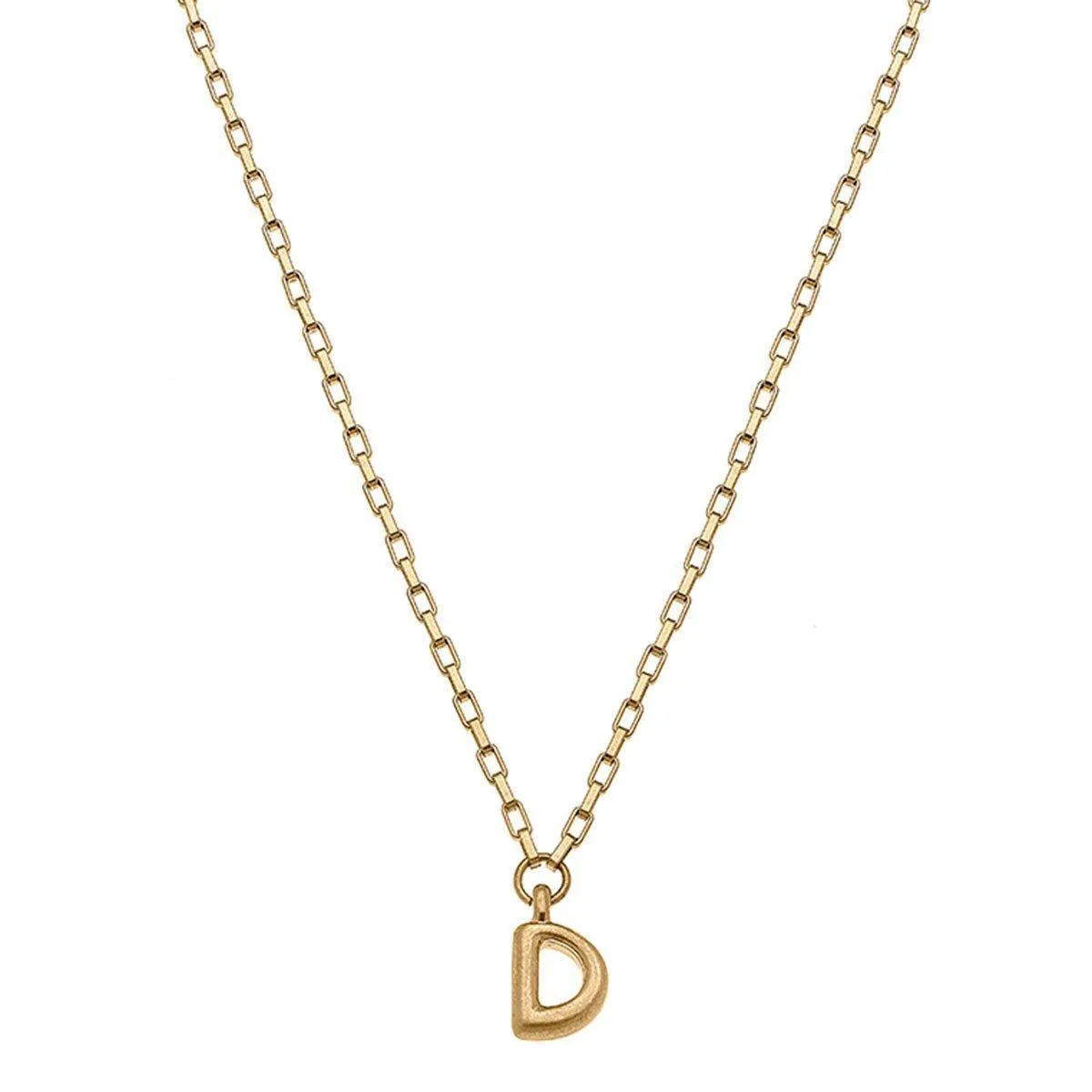 Holly Bubble Letter Initial Necklace