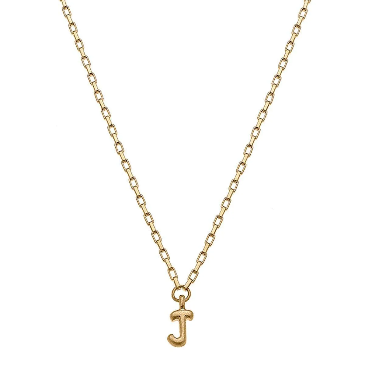 Holly Bubble Letter Initial Necklace