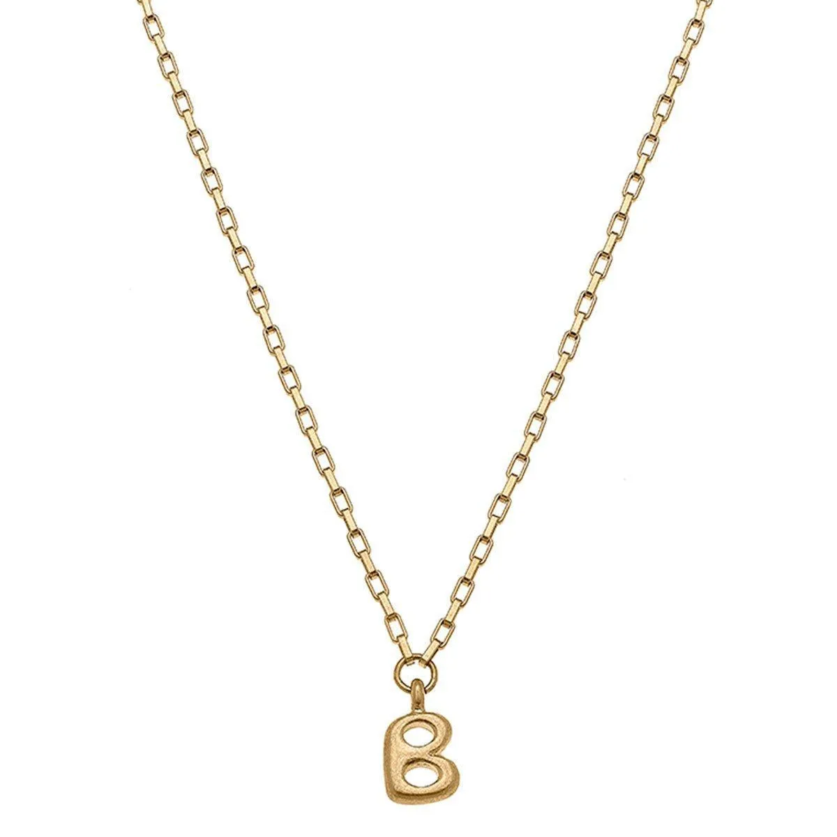 Holly Bubble Letter Initial Necklace