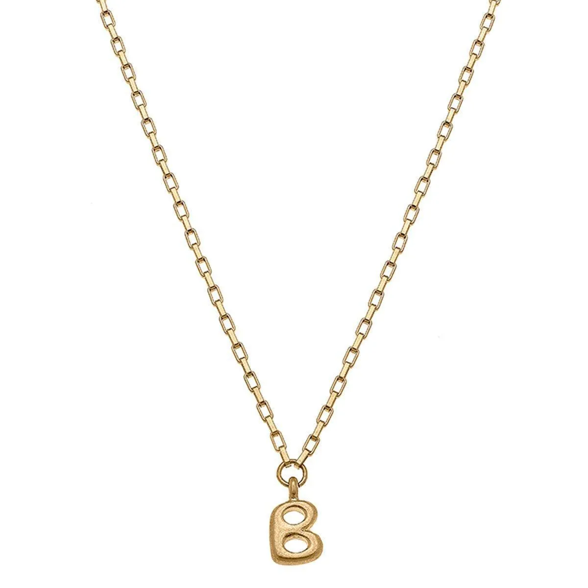 Holly Bubble Letter Initial Necklace