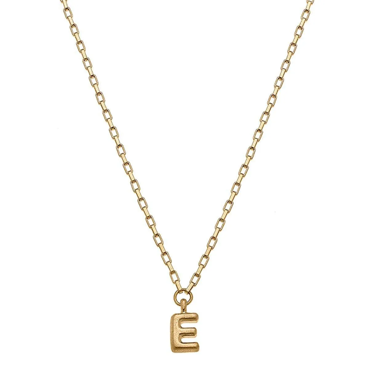 Holly Bubble Letter Initial Necklace
