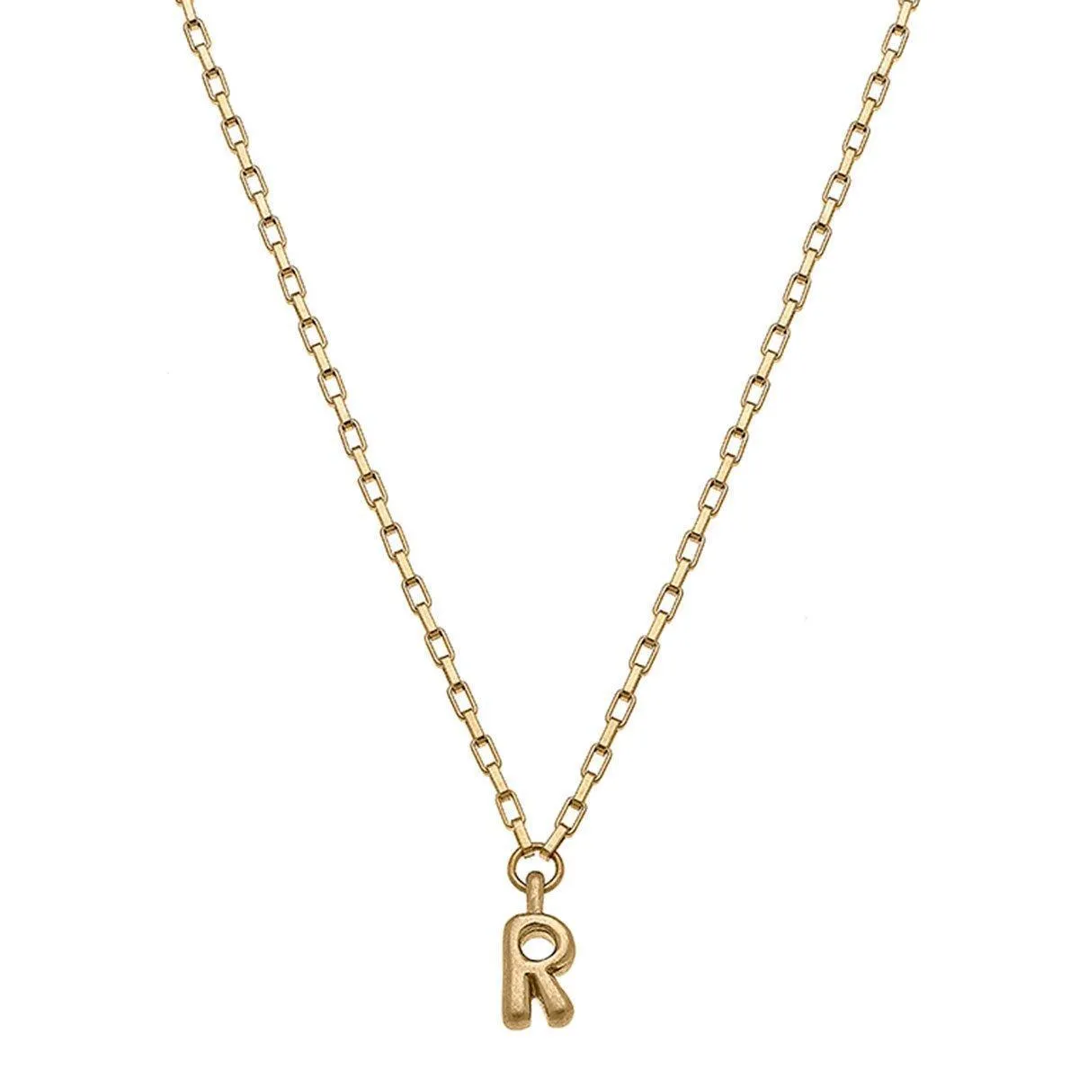 Holly Bubble Letter Initial Necklace