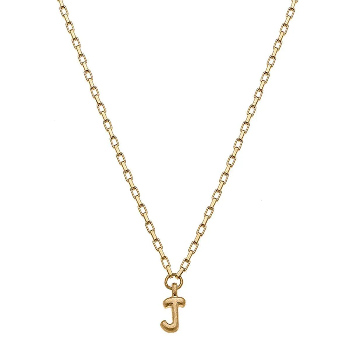 Holly Bubble Letter Initial Necklace