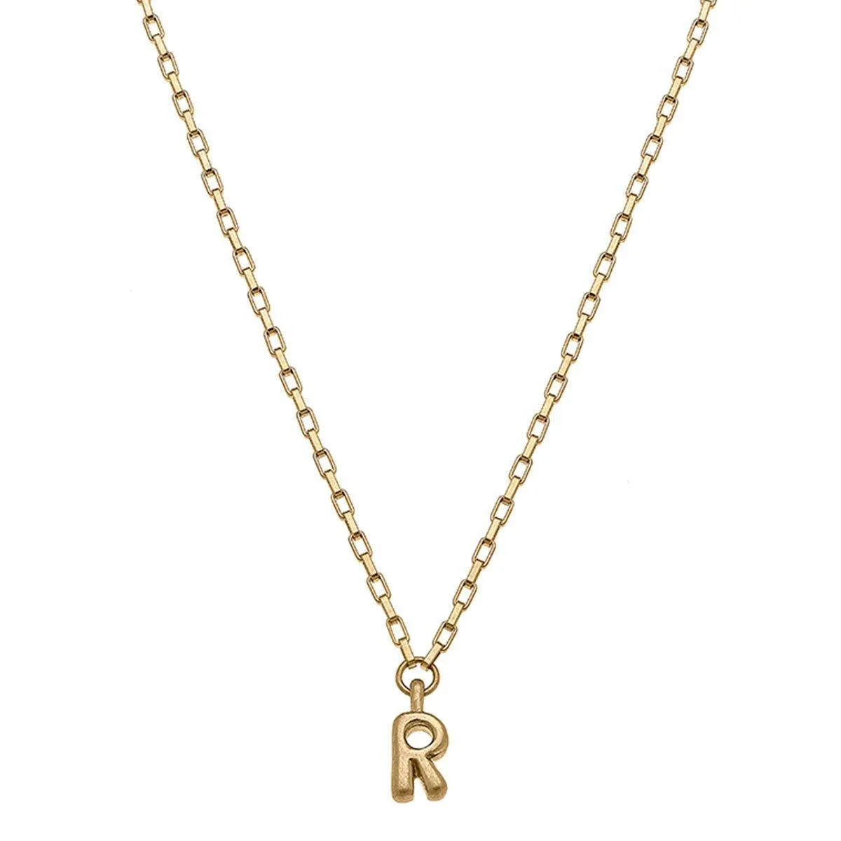 Holly Bubble Letter Initial Necklace