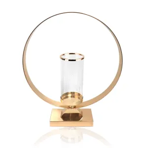 Hurricane Candle Holder on Metal Stand
