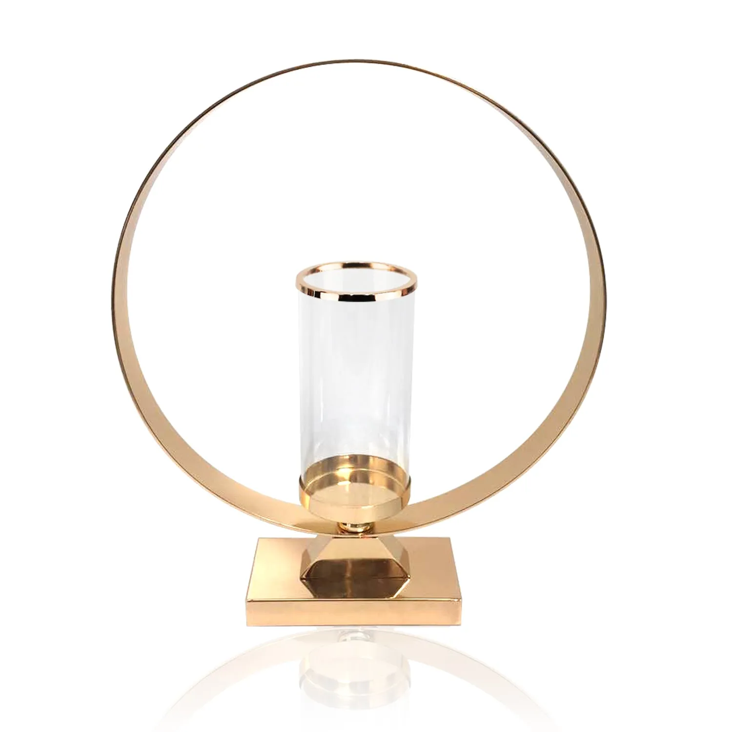 Hurricane Candle Holder on Metal Stand