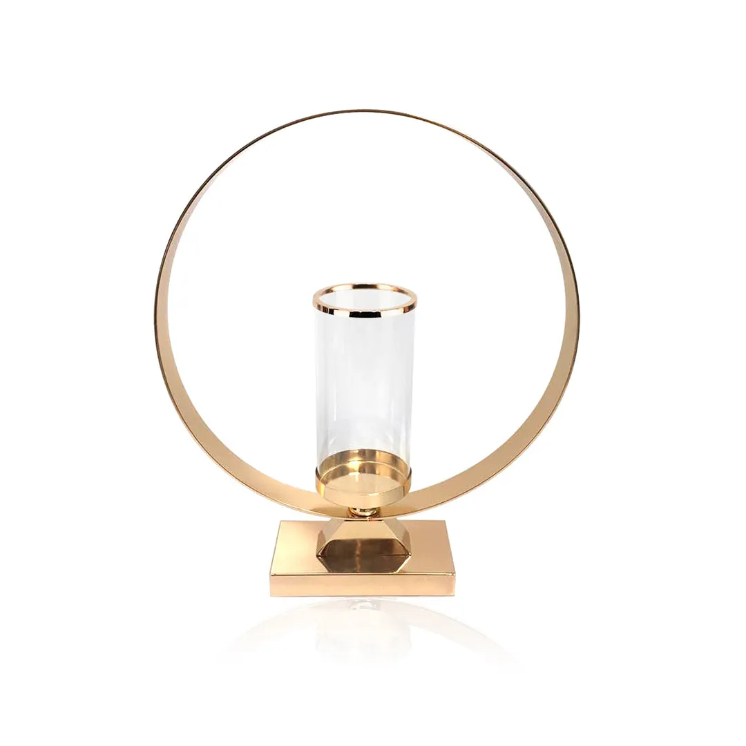 Hurricane Candle Holder on Metal Stand
