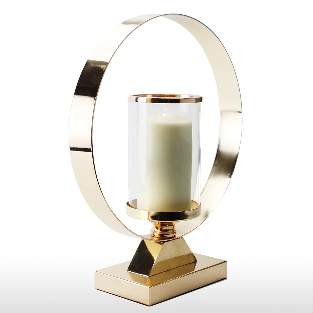 Hurricane Candle Holder on Metal Stand