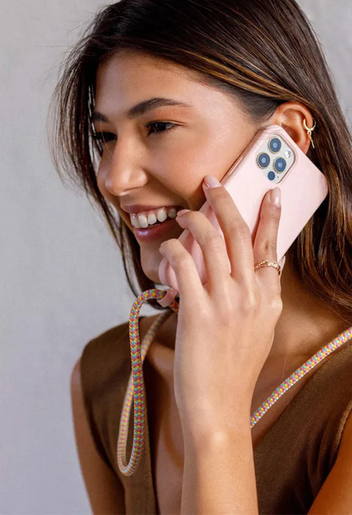 Ibiza Boho iPhone Strap with Dusty Pink Adaptor