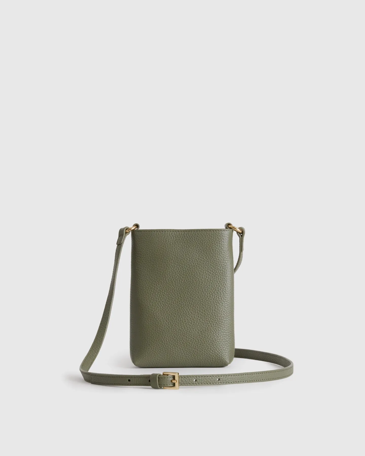 Italian Pebbled Leather Phone Crossbody