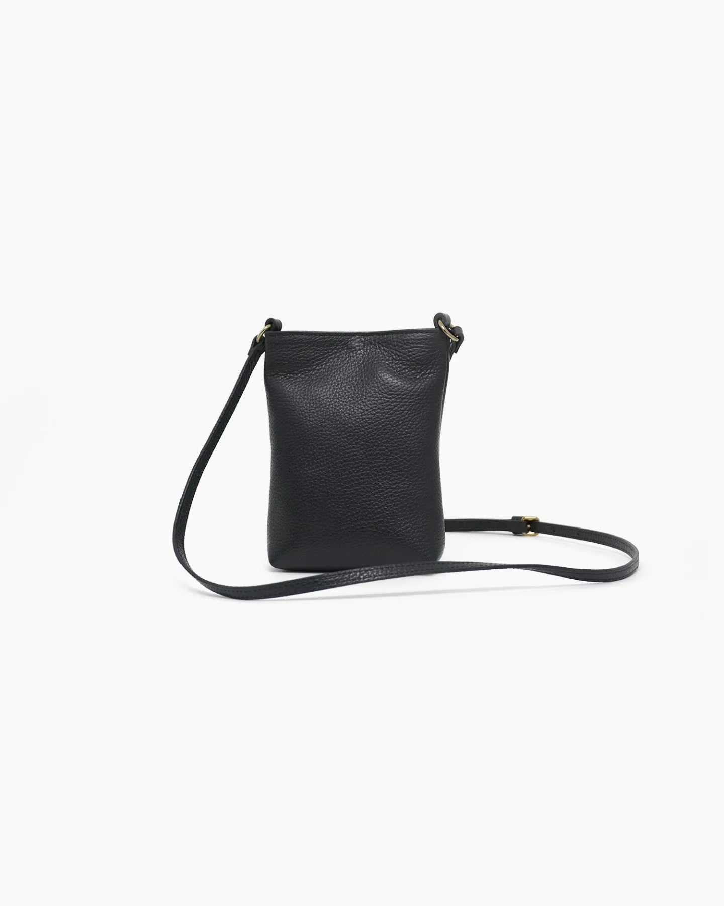 Italian Pebbled Leather Phone Crossbody