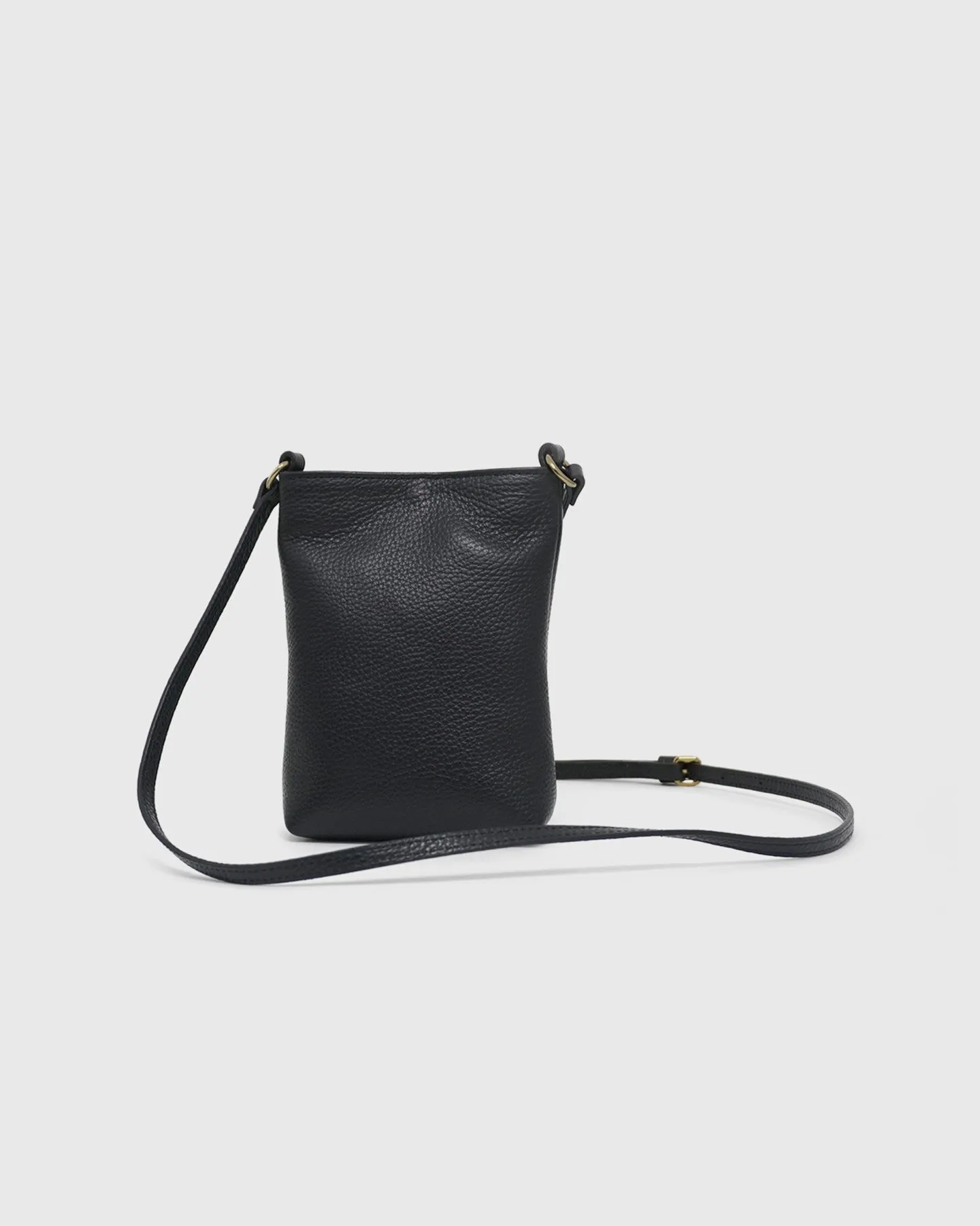 Italian Pebbled Leather Phone Crossbody